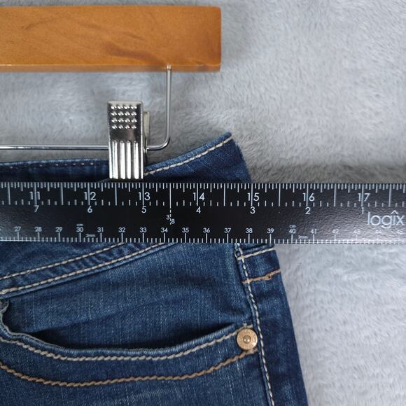Seven7 Shorts Womens 6 (30x4.5) Denim Jean Mid Rise Rolled Cuff Stretch - Picture 3 of 8